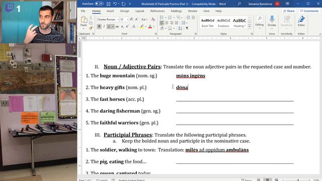 Latin 8 (Wednesday 3/10): Worksheet 33 (Participle Practice Part 1) смотреть онлайн
