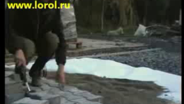 Мощение тротуарной плиткой 0 смотреть онлайн