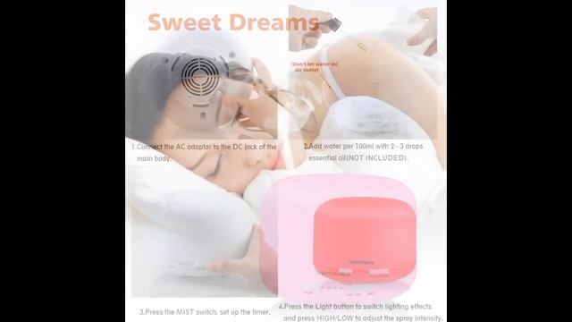 URPOWER 500ml Aromatherapy Essential Oil Diffuser Humidifier with 4 Timer Settings || Amazon смотреть онлайн