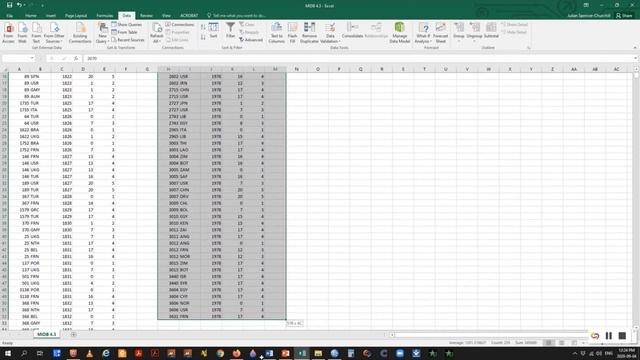 003 Causes of War Lecture 6 Data Set Construction Using Correlates of War in Excel смотреть онлайн