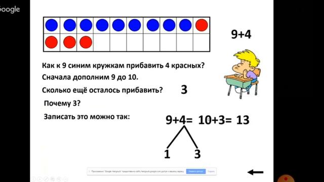 Сложение в пределах 20 с переходом через десяток смотреть онлайн