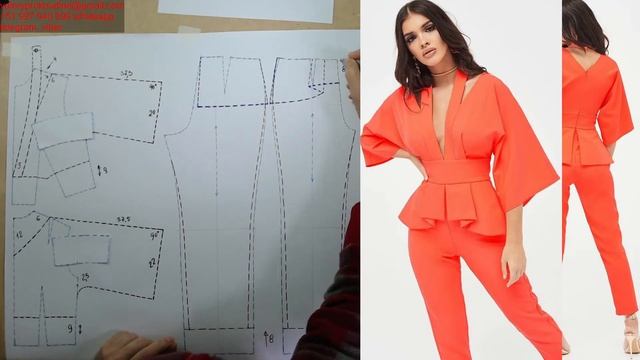 моделируем комбинезон. modelado de enterizo #курсы кройки и шитья #diseño de modas смотреть онлайн
