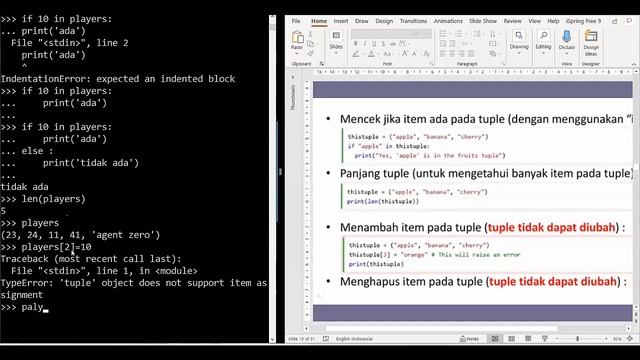 Struktur Data Koleksi : List,Tuple, DIctionary, Set (Python) смотреть онлайн