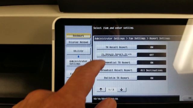 Konica Minolta bizhub c454e fax confirmation report settings смотреть онлайн