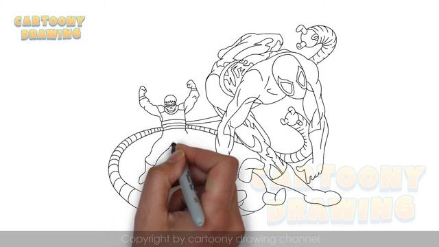 Spider Man Vs Doctor Octopus - How to draw Spider Man Vs Doctor Octopus in five minutes смотреть онлайн