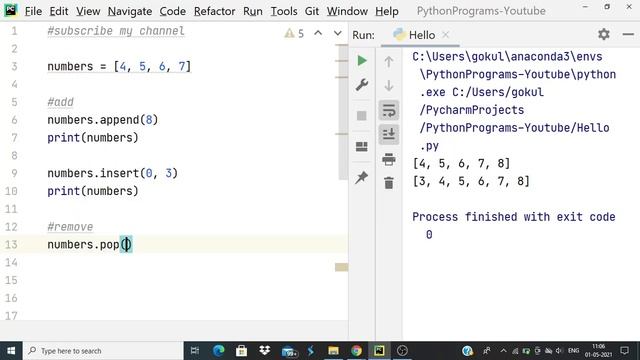 Python - Adding and Removing items from List Tutorial in Tamil смотреть онлайн