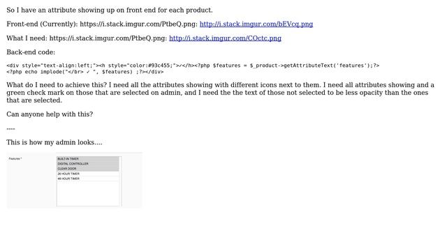 Magento: Help with attribute on front-end and php code смотреть онлайн