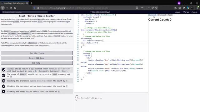 React: Write a Simple Counter- FreeCodeCamp.org(Day-10) смотреть онлайн