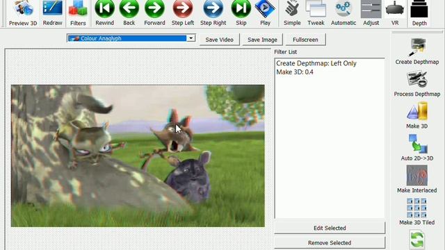 Automated conversion of 2D video to 3D in 3DCombine (v6.17) смотреть онлайн