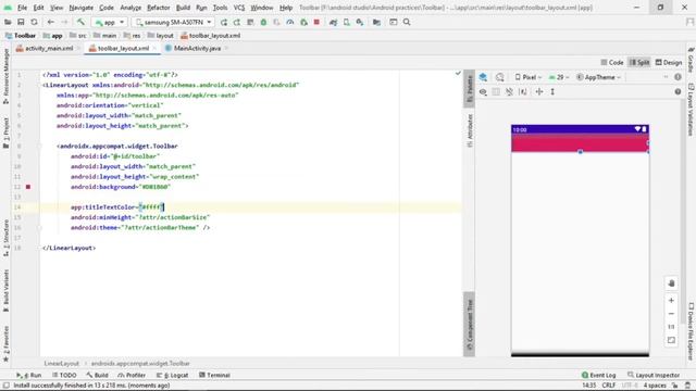 How to create custom Toolbar in Android studio |Learning bot| смотреть онлайн