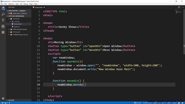 Moving Window in JavaScript (Hindi) смотреть онлайн