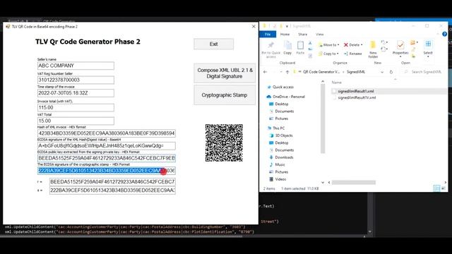 VB.NET TLV E-INVOICING PHASE 2 QRCODE/XML UBL 2.1 VERIFIED IN ZATCA PORTAL смотреть онлайн