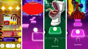 Bus Eater 🆚 House Head 🆚 Toilet Monster 🆚 Siren Head | Tiles Hop Game