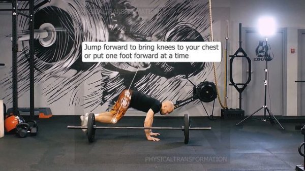 Burpee over Barbell Sideways (Берпи боковые через штангу)