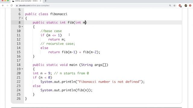 Recursion: Finding the Nth number in a Fibonacci Series using Java смотреть онлайн