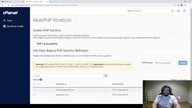 PHP Sürüm Güncelleme Nasıl Yapılır? cPanel Multi PHP Düzenleme смотреть онлайн