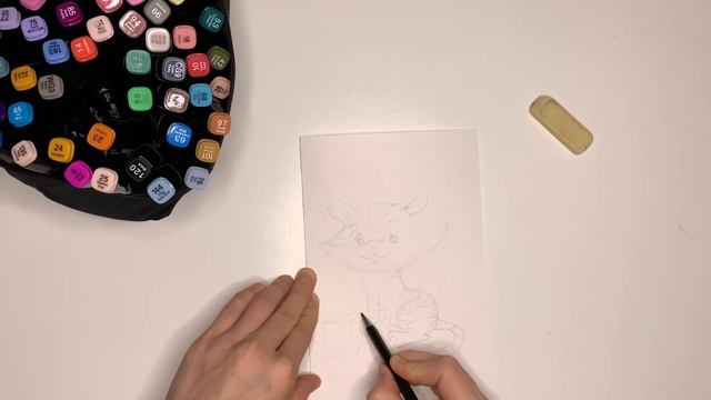 Рисуем милого новогоднего тигренка. Как нарисовать тигренка на новый год. Урок рисования для детей смотреть онлайн