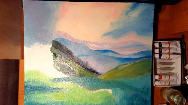 Как красиво и быстро нарисовать "Райскую долину" ? смотреть онлайн