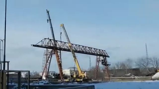 Демонтаж козлового крана смотреть онлайн