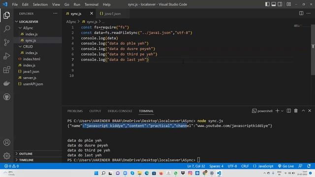 ? Node.JS #7: Synchronous vs Asynchronous Programming in NODE JS in Hindi | Punjabi #2022 смотреть онлайн