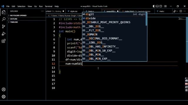 C programming Swap first and last digit of any number #firstandlast #computerlngmotive смотреть онлайн