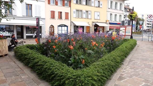 SWITZERLAND - Suiza - MORGES - Nyon - France -Walking Tour beautiful villages -hermosos pueblos - 4 смотреть онлайн