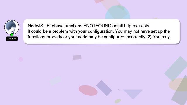NodeJS : Firebase functions ENOTFOUND on all http requests смотреть онлайн