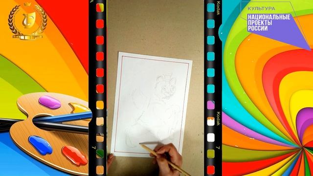 Рисуем Машу и Медведя смотреть онлайн