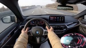 2022 BMW 540d xDrive 340 PS TOP SPEED AUTOBAHN DRIVE POV