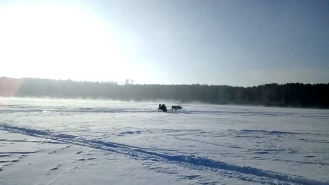Оленья упряжка и радуга в небе (!!!) на озере Шарташ:)