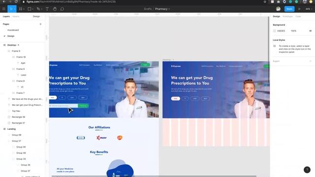 Create a UI design in 30 mins with Figma ( Pharmacy Landing page) смотреть онлайн
