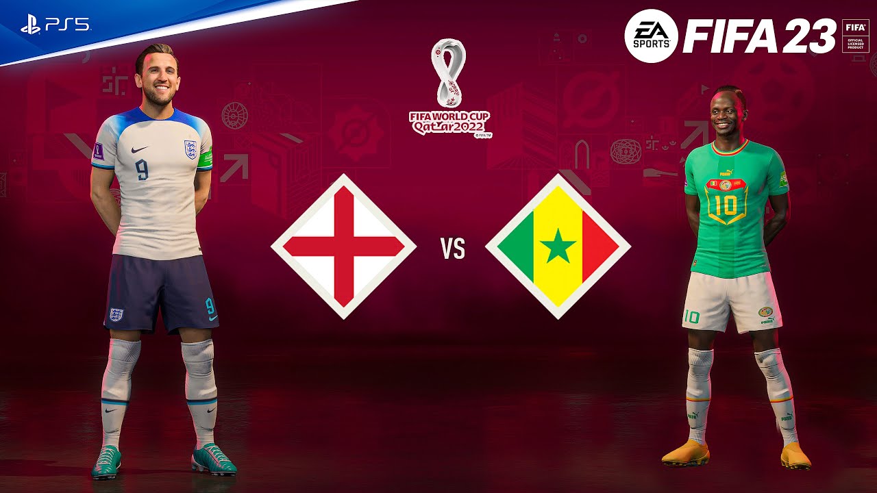 FIFA 23 - Англия - Сенегал  Чемпионата мира 2022 [ 4К Ультра график ]