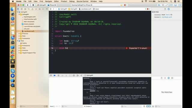 How to call REST API's and Parse response using Codables in Xcode 9.4 (Swift 4.0) смотреть онлайн