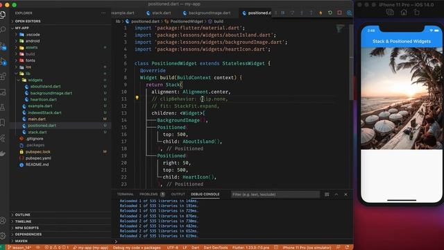 Pro Flutter - Урок 14. Виджет Stack, IndexedStack, Positioned смотреть онлайн