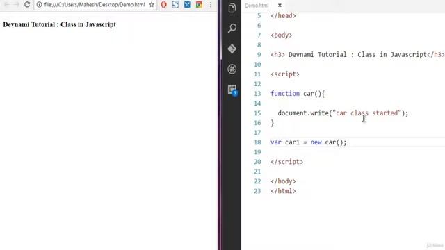 Learn Javascript : Create Class смотреть онлайн