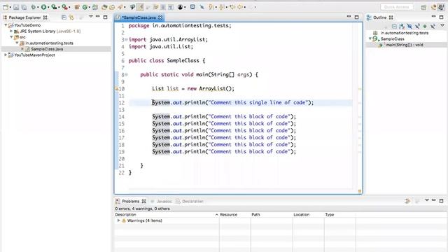 9. Comment Code in Eclipse | How to comment uncomment in eclipse | Eclipse shortcuts for comments смотреть онлайн