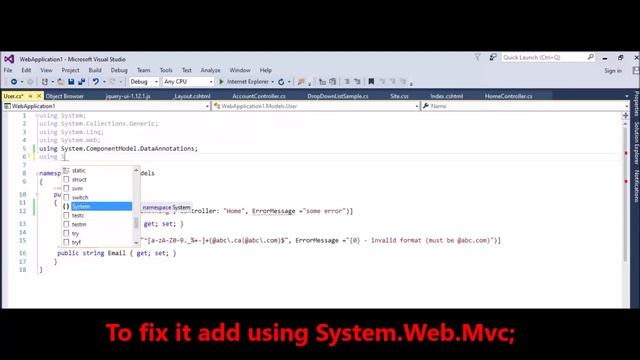 MVC - Fix Error - The type or namespace name 'RemoteAttribute' could not be found смотреть онлайн