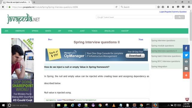 How do we inject a null or empty Value in Spring framework?
| javapedia.net смотреть онлайн