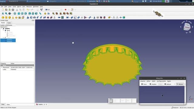 FREECAD #130 - APPLYING THICKNESS смотреть онлайн