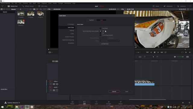 как настроить автосейв AutoSave Davinci Resolve 14 (2А PRODUCTION ) смотреть онлайн
