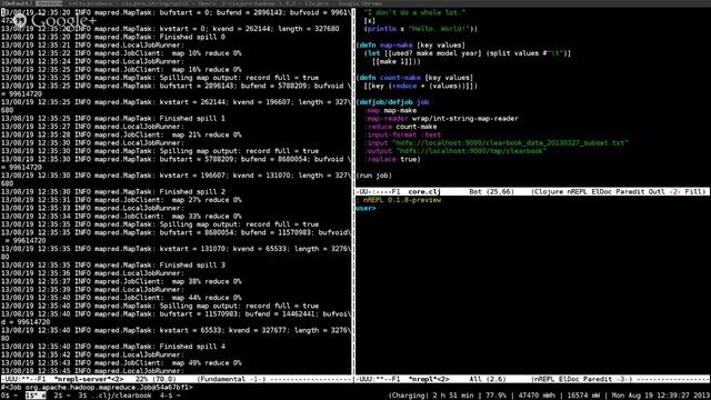 Clojure lunch: clojure-hadoop смотреть онлайн