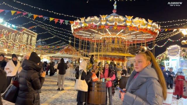 NEW YEAR'S MOSCOW 2023 ✨The Best Locations For Walking Around New Year's Moscow. Walking Russia 4K смотреть онлайн