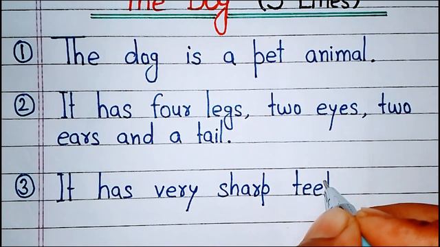 The dog 5 lines | 5 lines on the dog in english | Five lines on dog | The dog short essay смотреть онлайн