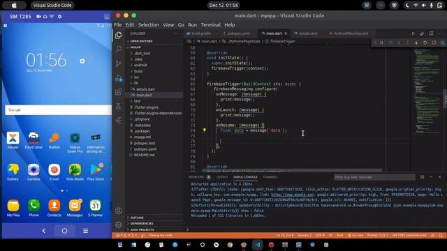 Flutter Firebase Push Notification : Redirect user on notification click смотреть онлайн
