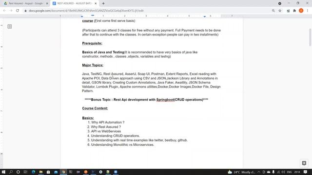 Online Training Course - API Basics - API Automation using Postman, SOAPUI, Rest Assured, Springboo смотреть онлайн