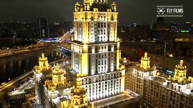Профессиональная Аэросъемка, "Ночная Москва 2016" от Fly Films Production смотреть онлайн