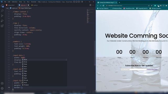 How to Make a Coming Soon Website Using HTML CSS and JavaScript смотреть онлайн