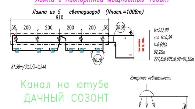 Светодиодный фитосветильник 100Вт (5х20Вт) своими руками (теория) смотреть онлайн