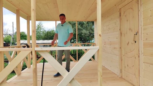 Баня 3х4 с верандой 3х4 по каркасной технологии смотреть онлайн