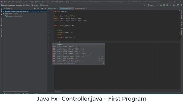 JavaFX + SceneBuilder Controller.java with FXML file смотреть онлайн